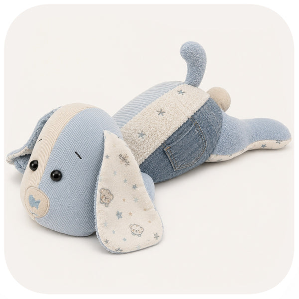 Memory cane cucito a mano con tutine bambino